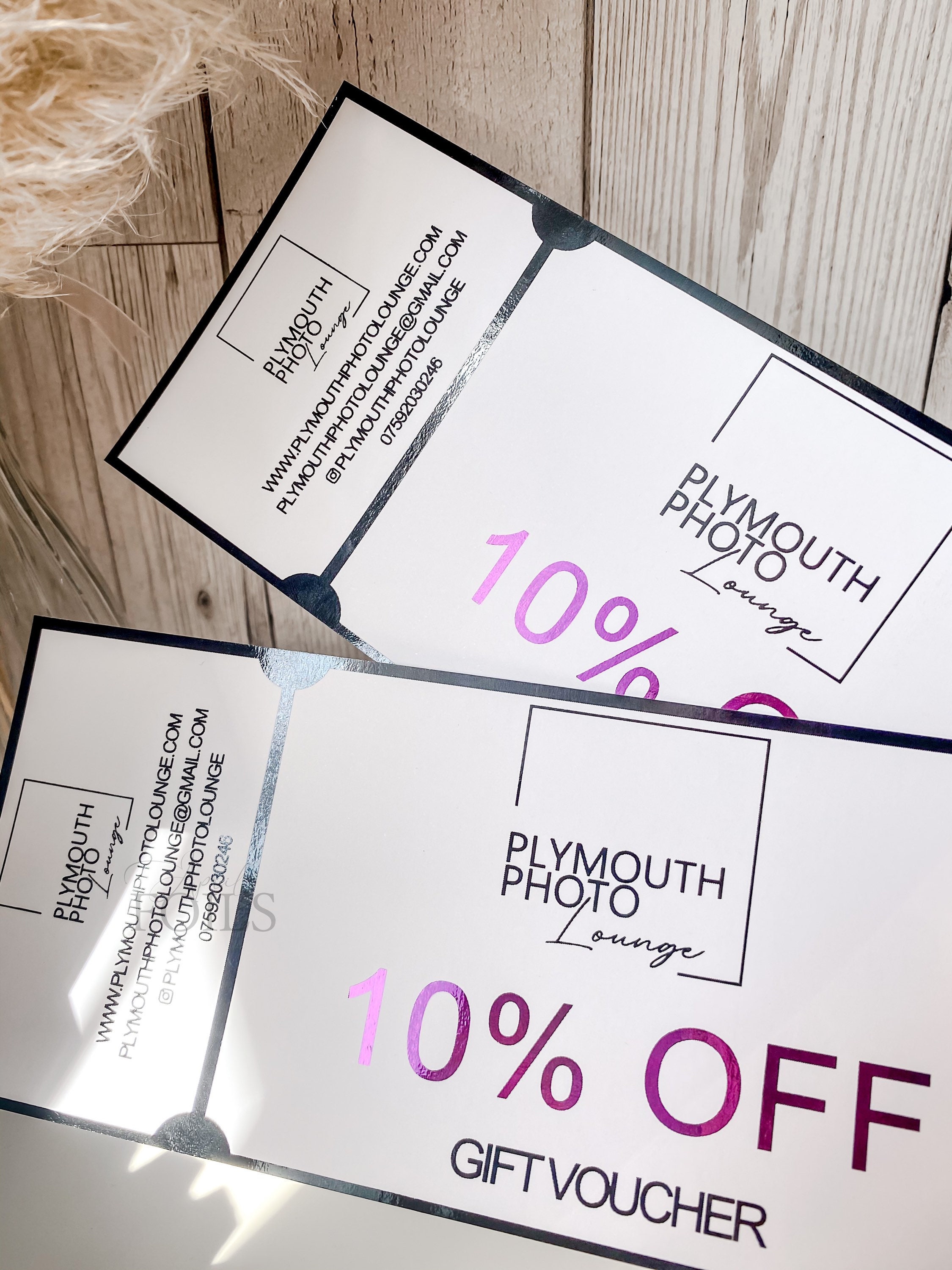 Foil Business Vouchers Custom Gift Voucher for Customers Etsy