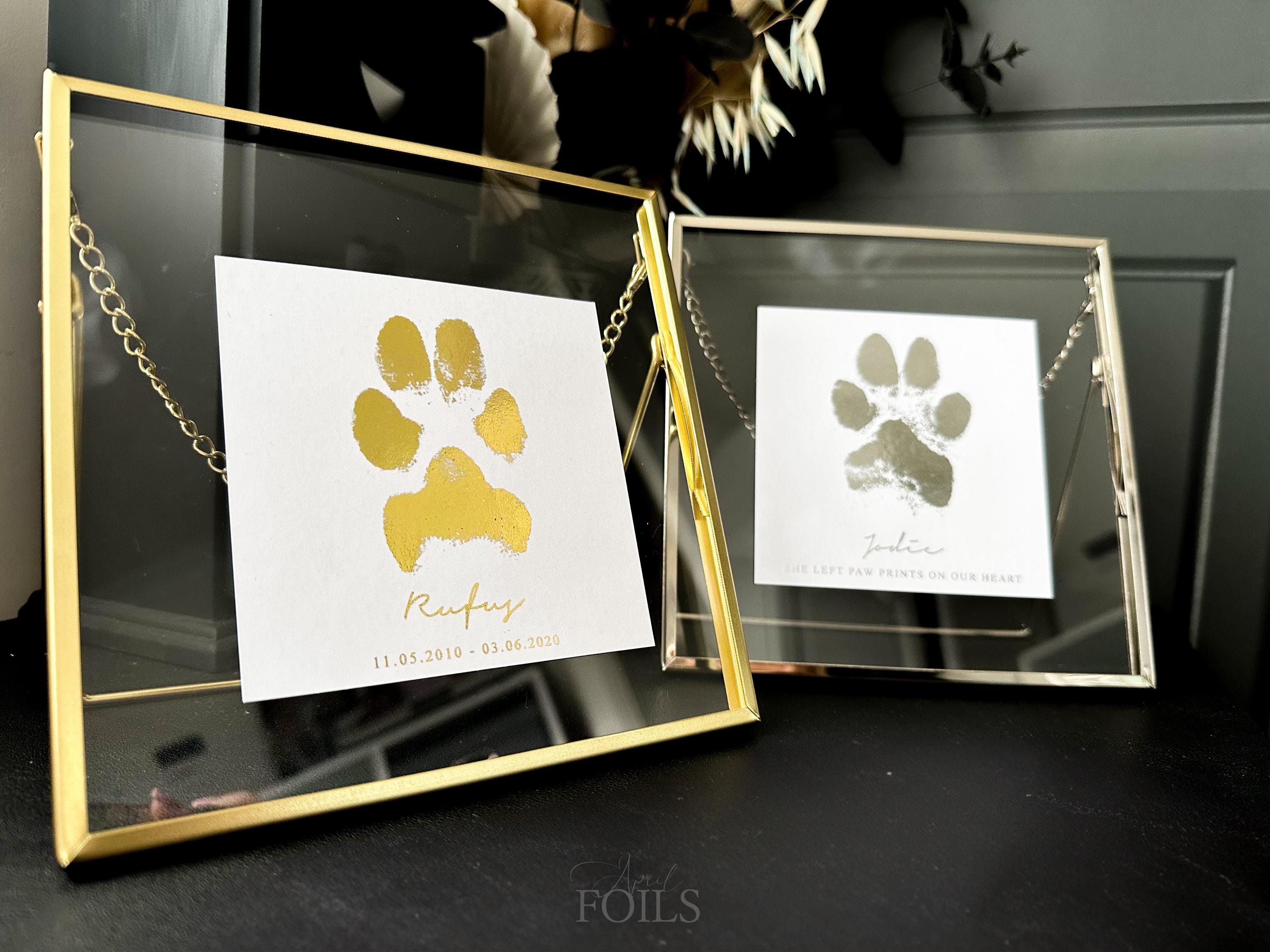 Gold Foil Pet Paw Print Memorial: Dog & Cat Loss Keepsake - Etsy