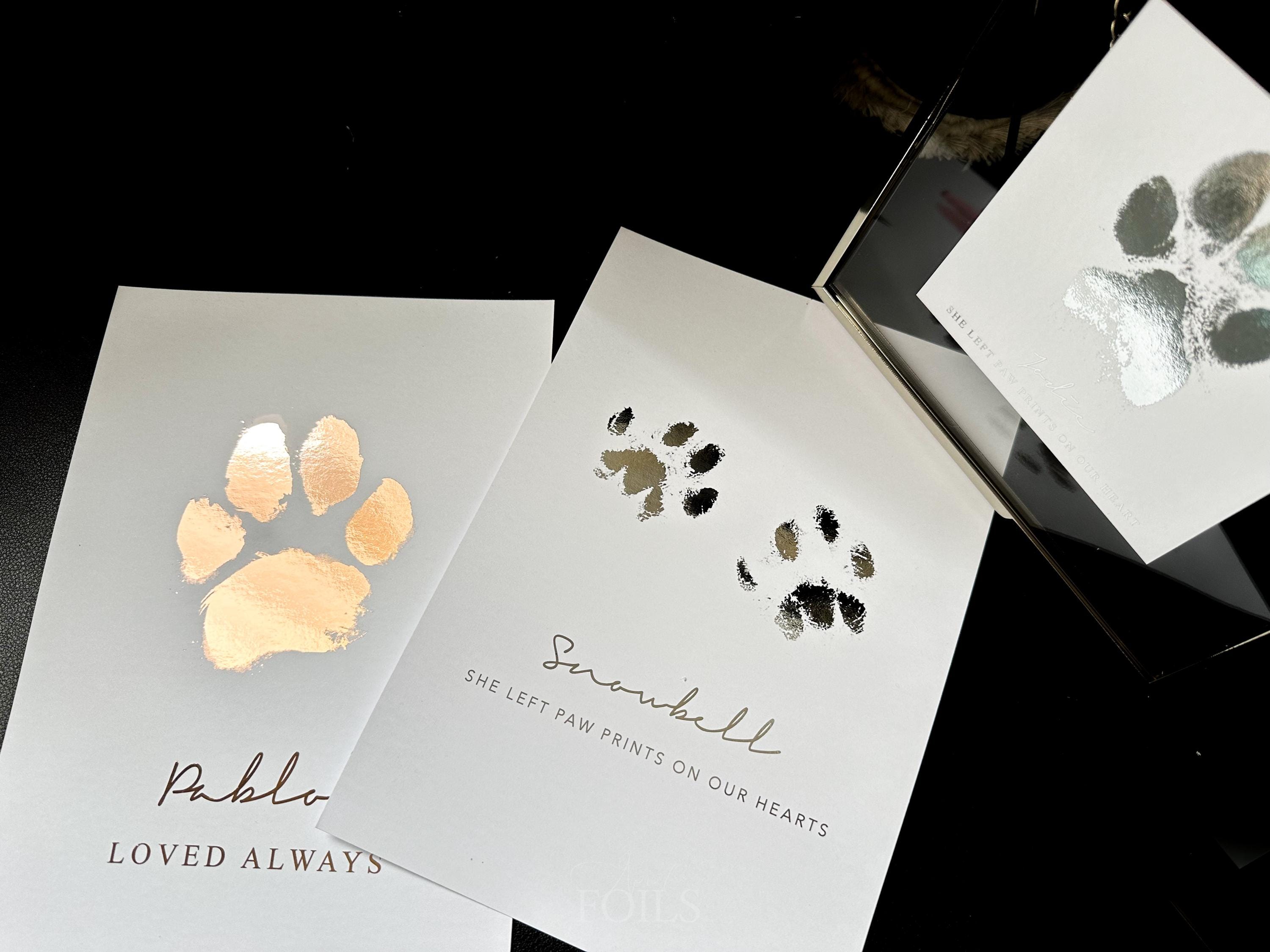 Gold Foil Pet Paw Print Memorial: Dog & Cat Loss Keepsake - Etsy