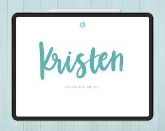 Kristen Modern Procreate Brush | iPad Lettering Brush | Instant Download