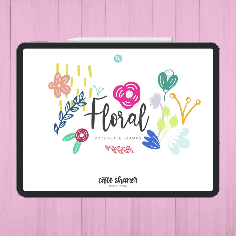 Floral Procreate Stamps | Procreate Flower Stamps | Procreate Stamp ...