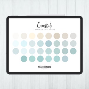Coastal Procreate Color Palette | Color Palette | Instant Download