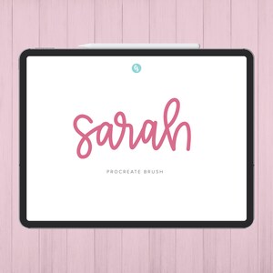 Sarah Monoline Procreate Brush | iPad Lettering Brush | Instant Download