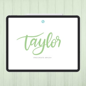 Taylor Procreate Brush | iPad Lettering Brush | Instant Download