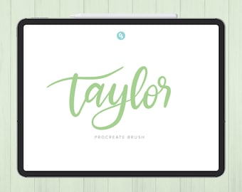 Taylor Procreate Brush | iPad Lettering Brush | Instant Download