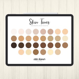 Skin Tones Procreate Color Palette | Skin Tones Palette | Instant Download