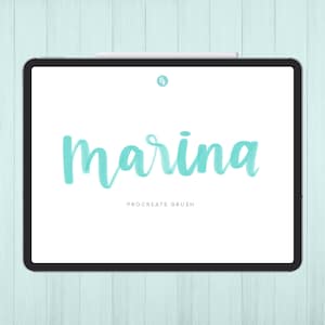Marina Watercolor Procreate Brush | iPad Lettering Brush | Instant Download