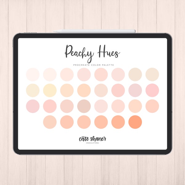Peachy Hues Procreate Color Palette | Color Palette | Instant Download