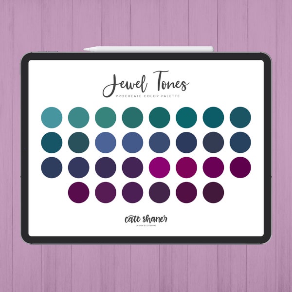 Jewel Tones Procreate Color Palette | Color Palette | Instant Download