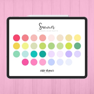 Summer Procreate Color Palette | Color Palette | Instant Download
