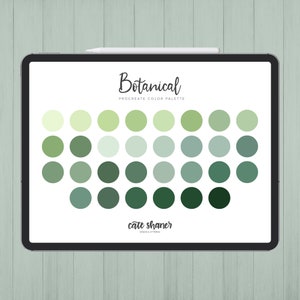 Botanical Procreate Color Palette | Color Palette | Instant Download