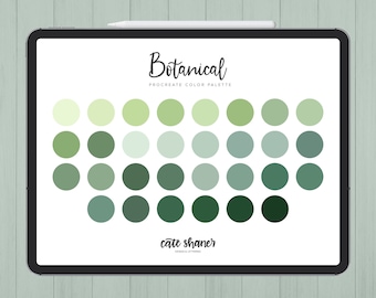 Botanical Procreate Color Palette | Color Palette | Instant Download