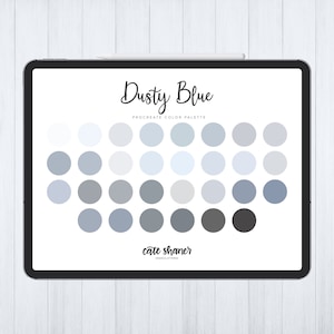 Dusty Blue Procreate Color Palette | Color Palette | Instant Download