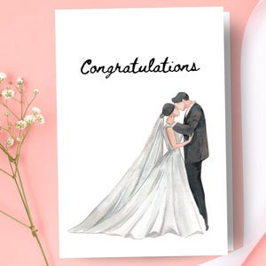 Wedding, Bride and Groom, Greeting Card, Congratulations, Blank, 100% sustainably made