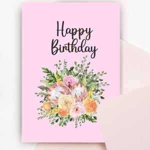 Happy Birthday, Mum, Wife, Girlfriend Greeting Card, Happy Couple, Blank, 100% sustainably made