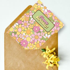 Happy Birthday, girl, friend, child, daughter, Greeting Card, Blank, 100% sustainably made