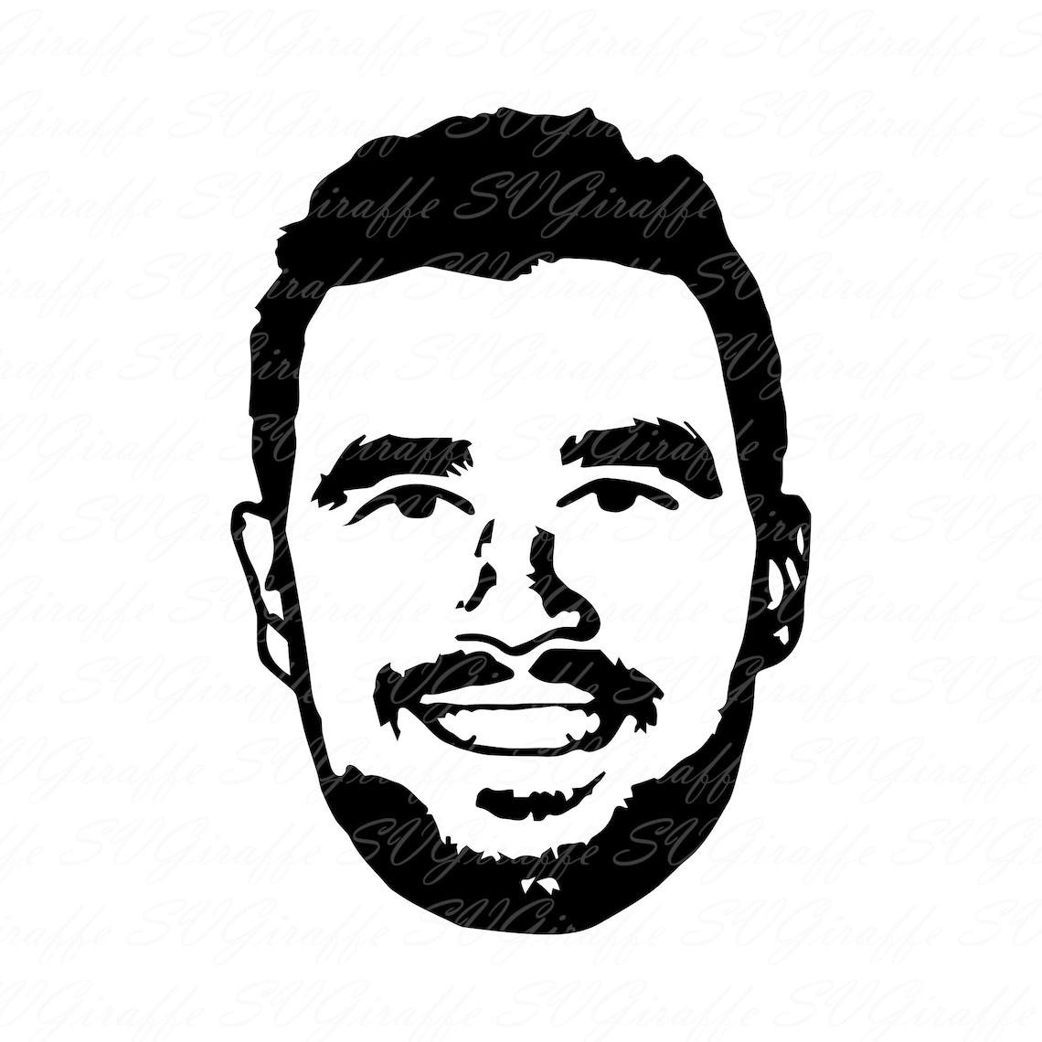 Travis Kelce face SVG DXF PNG pdf jpg files Kelce Vector | Etsy