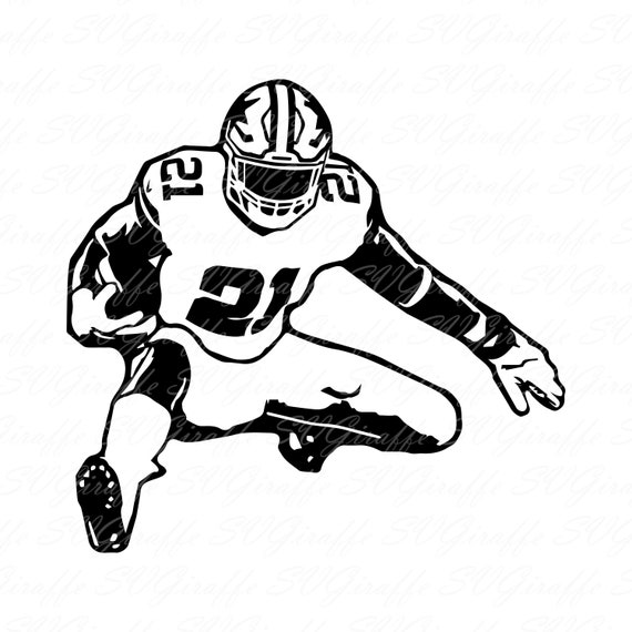 Download Free Zeke Elliott Jumping Svg Dxf Png Pdf Jpg Eps Files Dallas Etsy SVG Cut Files