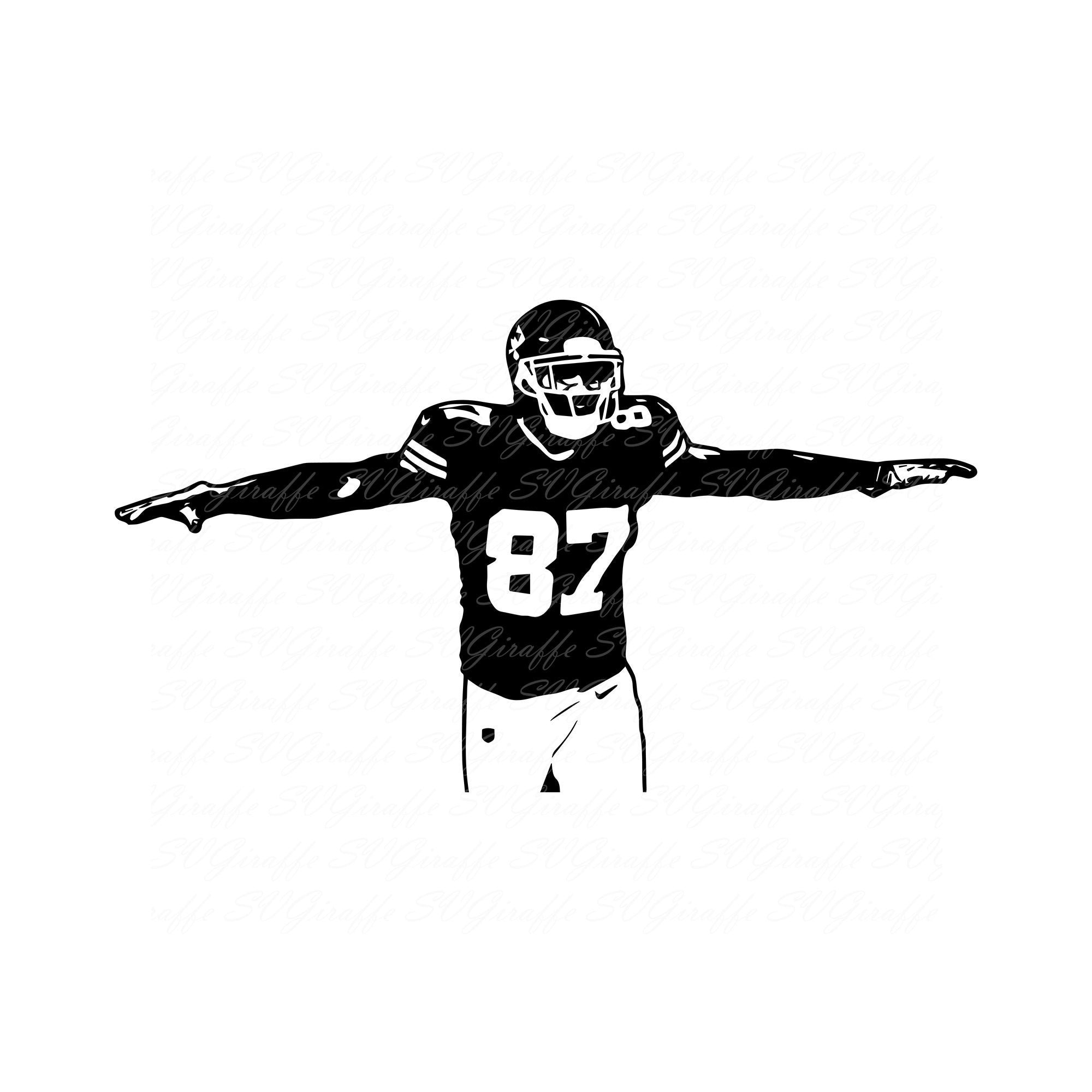 Travis Kelce SVG DXF PNG pdf jpg files Kelce Vector | Etsy