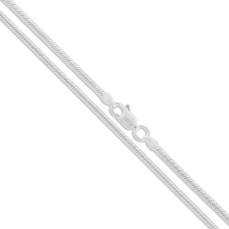 925 Sterling Silver Flex Snake Chain Necklace 2MM 3MM Round Snake Chain, 5MM Snake Chain Necklace 4MM