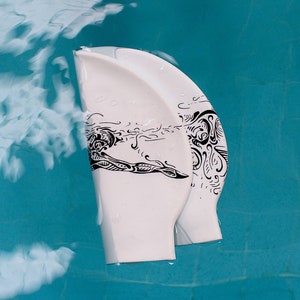 Swimming Caps Freestyle, Breaststroke & Butterfly High Quality Silicone Freestyle All White