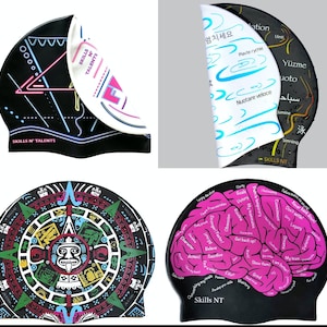 Swimming Cap - Brain, Swim Fast - Silicone | SkillsNT