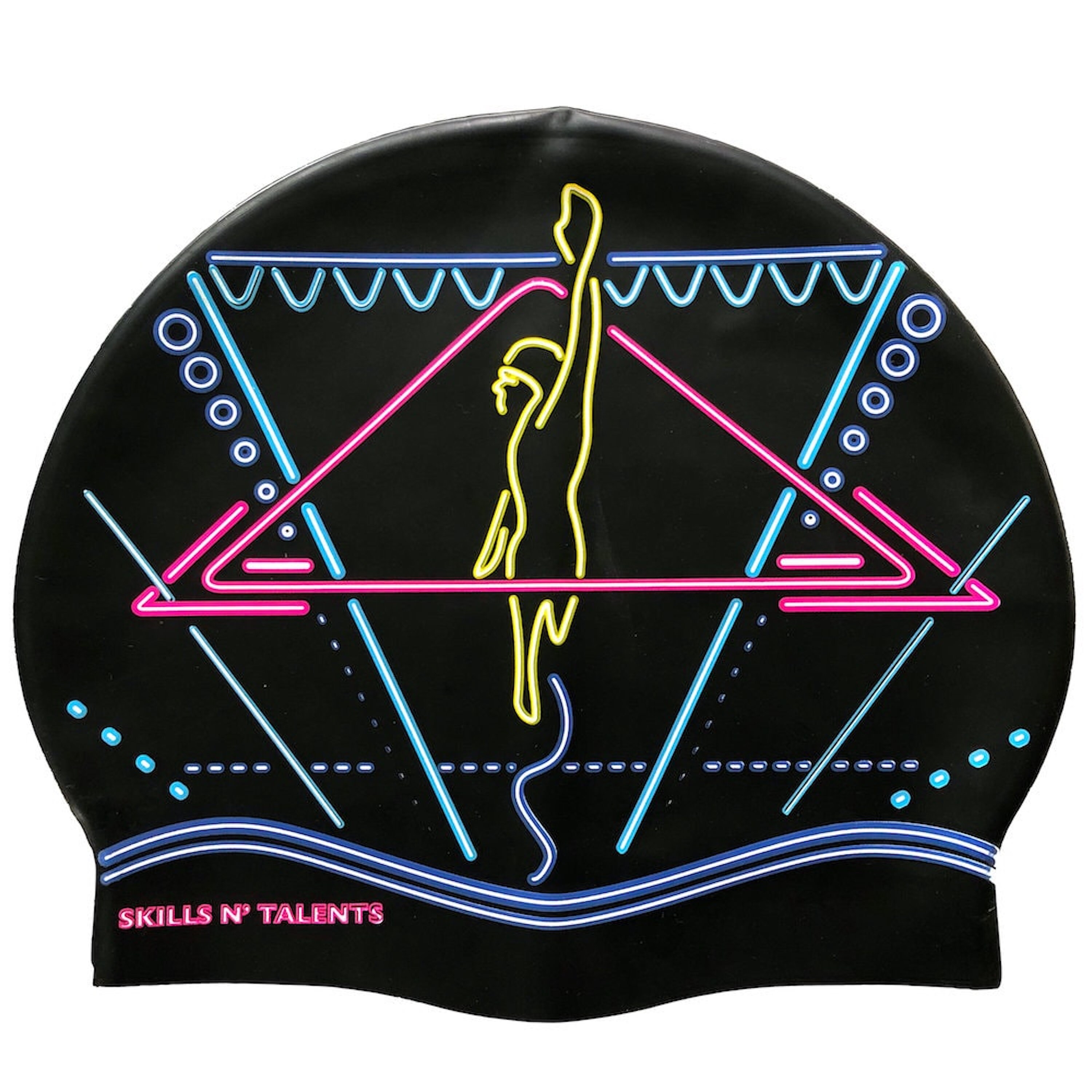 Swimming Cap Aztecs Brain Swim Fast Silicone Skillsnt Etsy UK