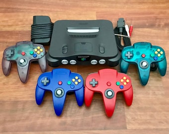 Nintendo 64 Console Bundle | Up to 4 New Controllers + Game + Cords | CLEANED & TESTED
