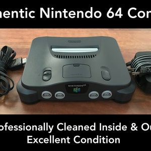 Nintendo 64 Console Bundle Up to 4 New Controllers Game Cords CLEANED & TESTED image 2