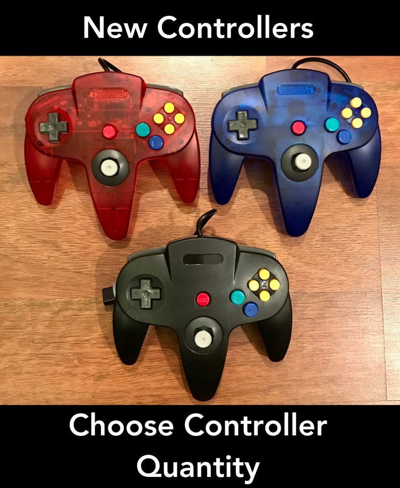 Nintendo 64 Console Bundle Up to 4 New Controllers Game Cords CLEANED & TESTED image 3