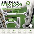 Simple & Adjustable Patio Door Holder 21–31cm | Patio Door Pet Access Solution | French Door Ventilation Tool