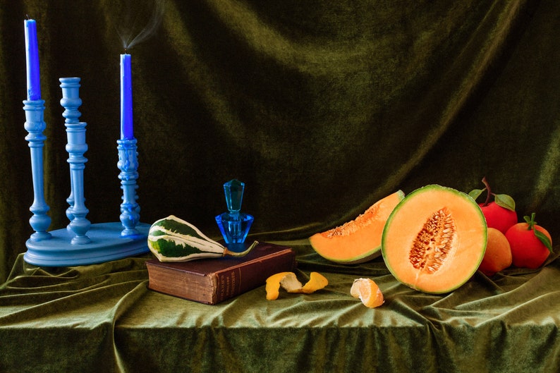 Still Life With Blue Candle: Dutch Still Life, Fine Art Photography, Interior Design, Home Decor Limited Edition Print of 100 image 2