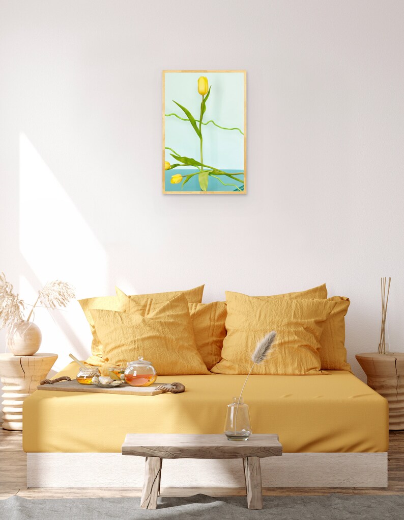 Still Life With Yellow Tulips: Fine Art Photography, Floral Print, Modern Art, Wall Hanging, Abstract Art, Decorative Art, Abstract Floral image 4