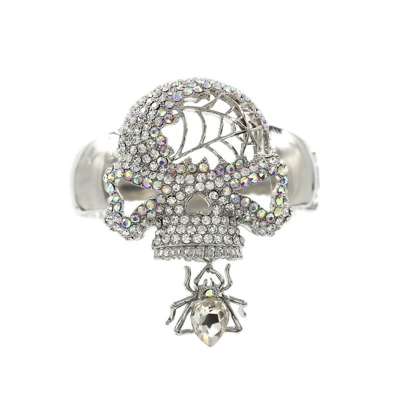 Ladies Rhinestone Skull bracelet Available in Silver Gold Women/'s Fancy bracelet Rhinestone Skull Gothic Jewelry Skull Jewelry