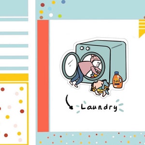 PK42-Laundry planner stickers, to do sticker