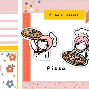 PK150-Pizzazeit, Pizzabote, Planer Sticker, Essen Sticker