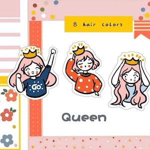 PK64-De koningin planner sticker, dagboek sticker