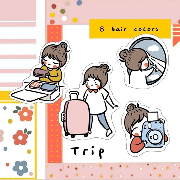 PK135-Vacation stickers, travel, packing stickers, airplane stickers