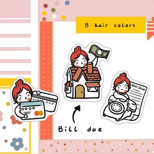 PK108-stickers facturen, budgetstickers, plannerstickers
