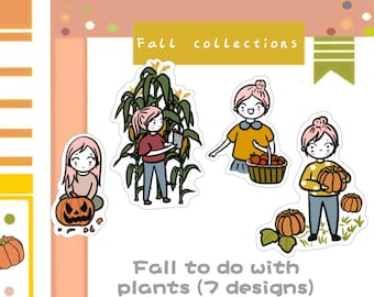 PK76-Fall Bucket List Planner Stickers, Journal Decoration