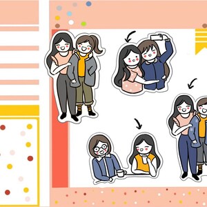 PK30-Hang out day, Hang our with friends, friends sticker, journal sticker