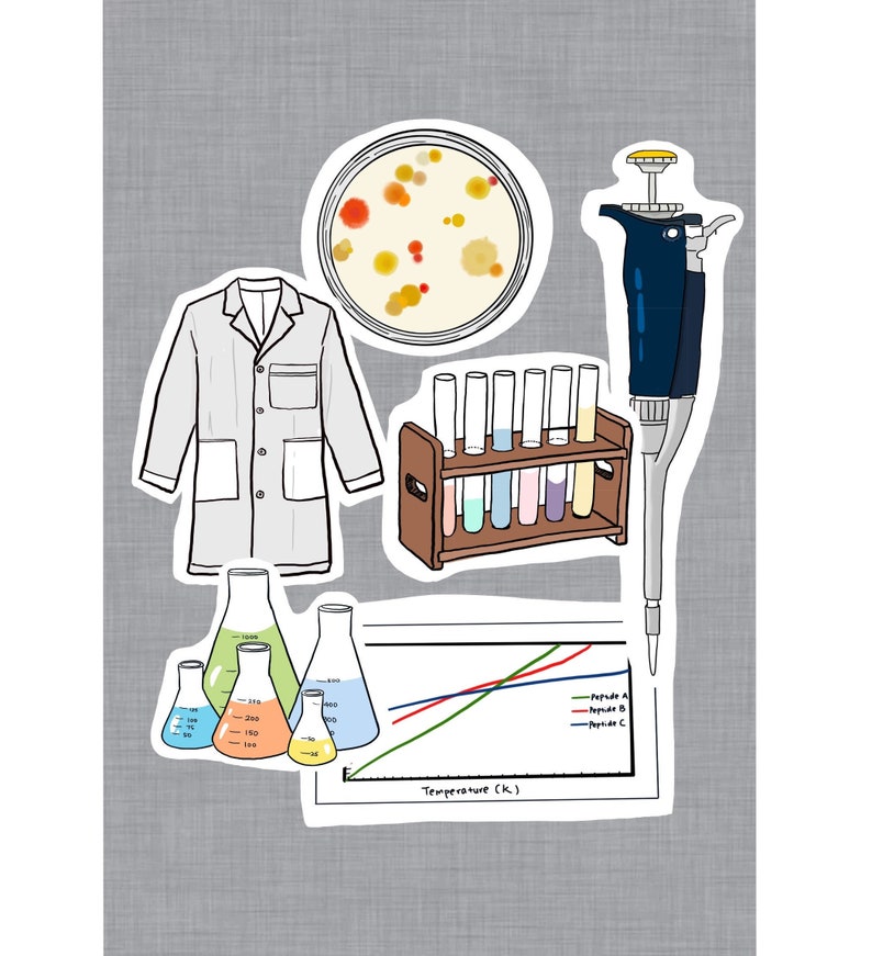 Lab day stickers laboratory equipment stickers school stickers Etsy