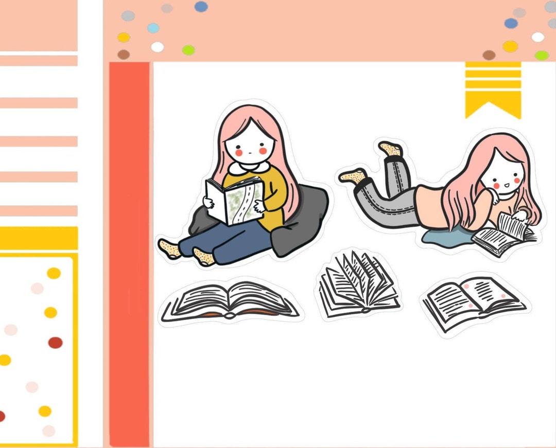 Pk005reading Time Stickers,reading Stickers, Planner Stickers, Book