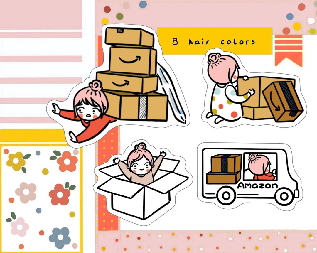 Pk126amazon Delivery Stickers Shopping Sticker Delivery Etsy