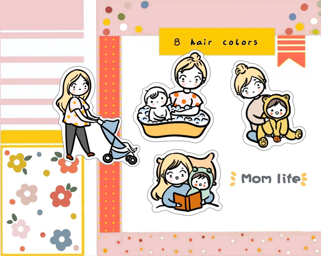Pk70-mom Life Planner Sticker, Mom Sticker, Kids Sticker. Journal ...