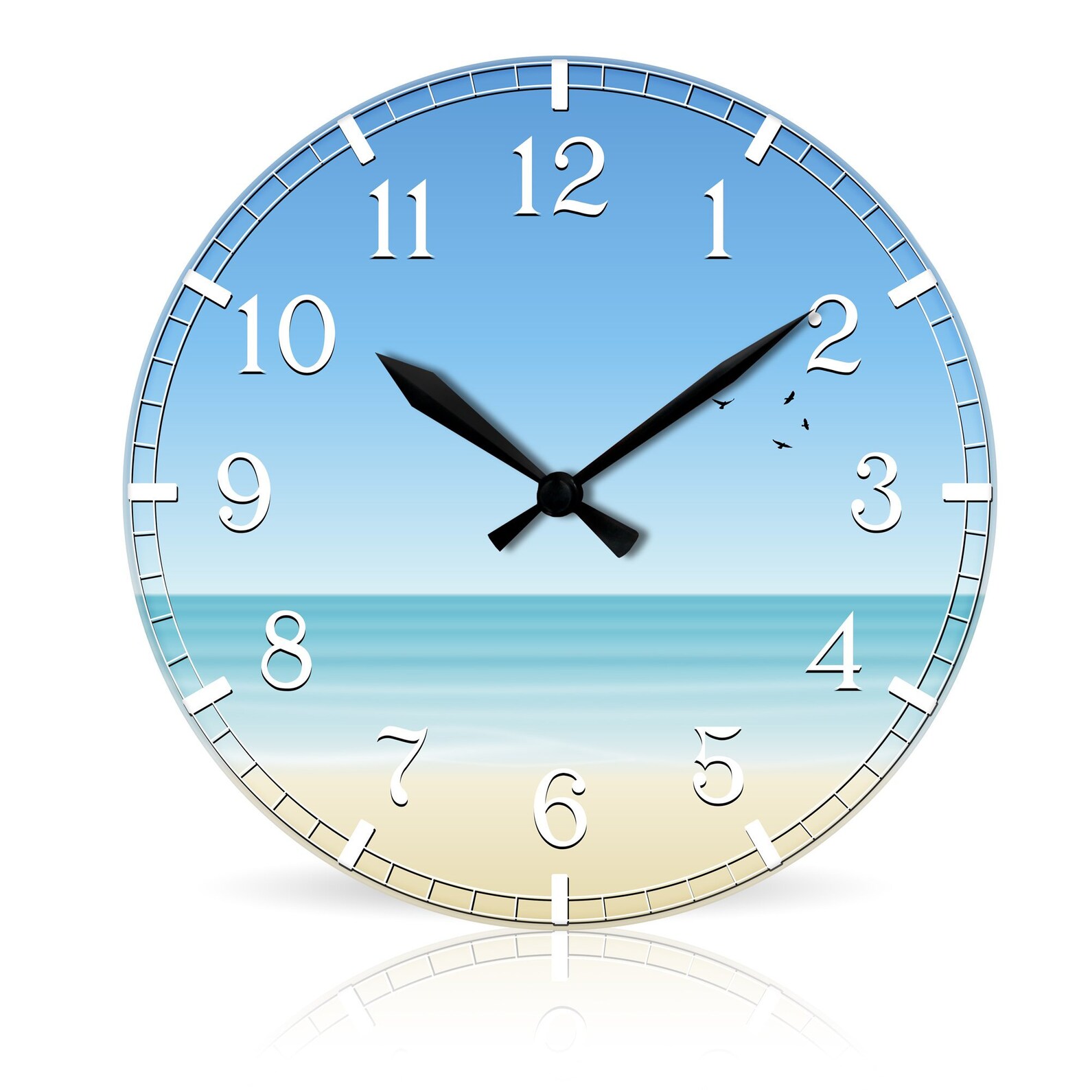 Beach Scene brRound Acrylic Wall Clock 10.75 Etsy