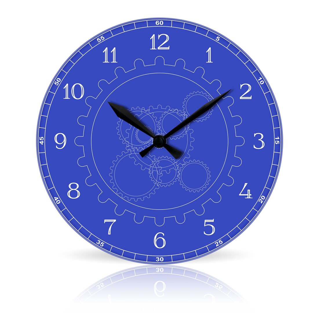 Blueprint brround Acrylic Wall Clock 10.75 Etsy