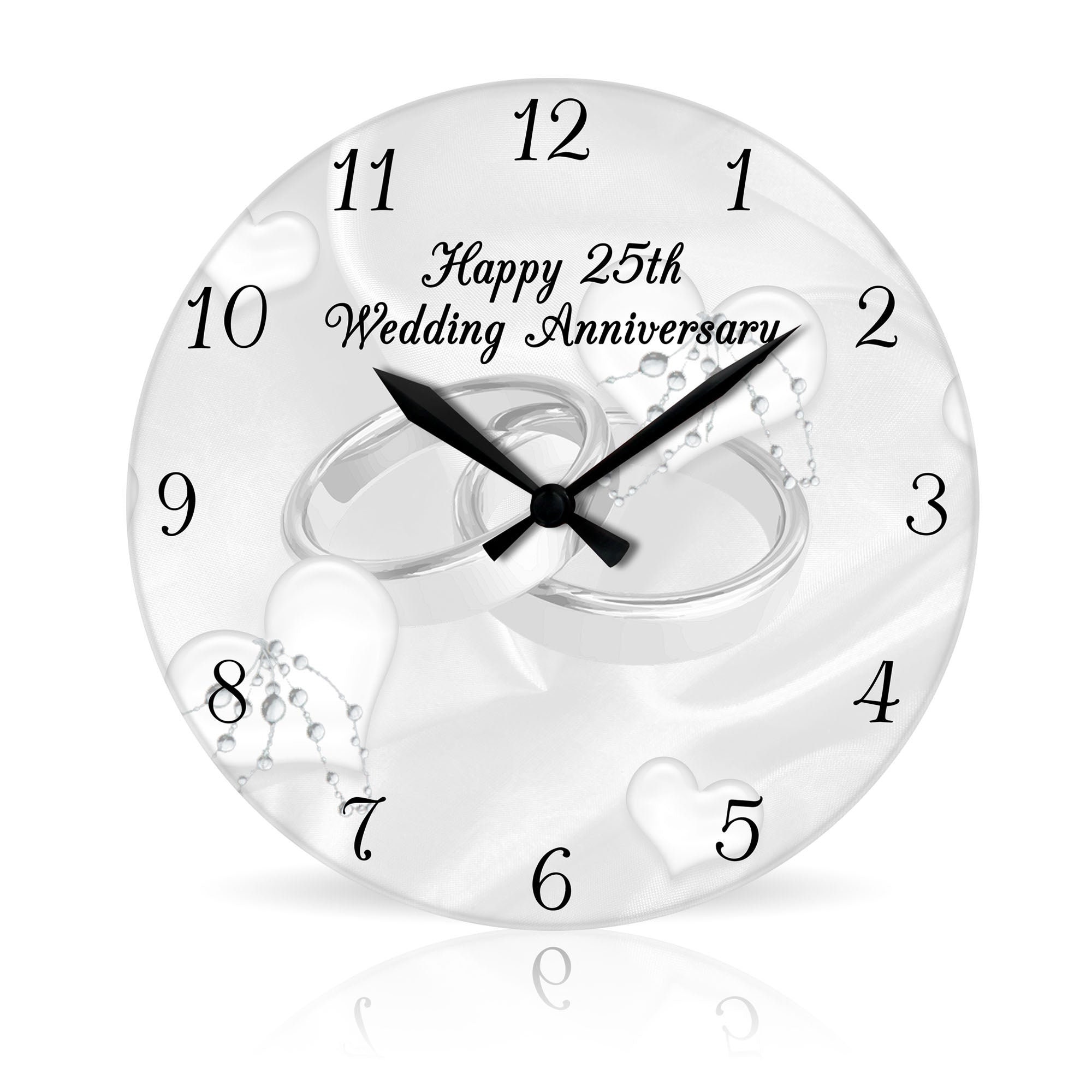 25th Anniversary brround Acrylic Wall Clock Etsy UK