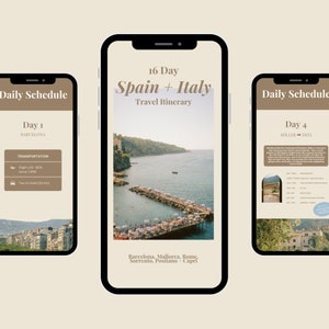 16 Day Spain and Italy Itinerary - Mobile Trip Planner, Barcelona, Mallorca, Rome, Positano and Capri Recommendations + Travel Tips