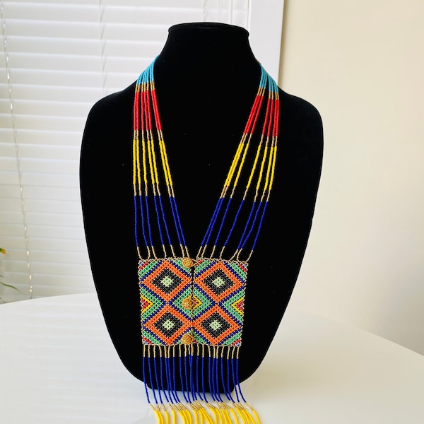 Beaded Long Necklace / Collectable Ceremonial Costume Jewellery